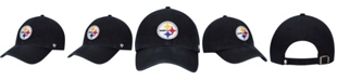 '47 Brand Boys Black Pittsburgh Steelers Logo Clean Up Adjustable Hat